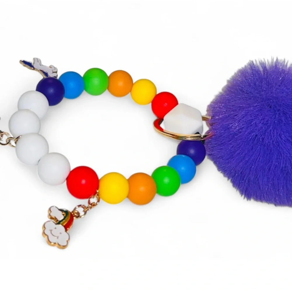 Love Wins Women’s Silicone Beaded Keychain - Picture 3 of 6